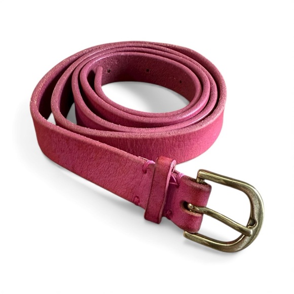 Pink Leather J Crew Soft Belt - Picture 1 of 6